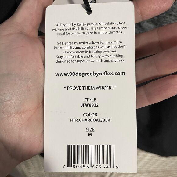 90 Degree By Reflex Hooded Running Jacket Women's M Gray Black Full Zip NEW - Picture 9 of 10